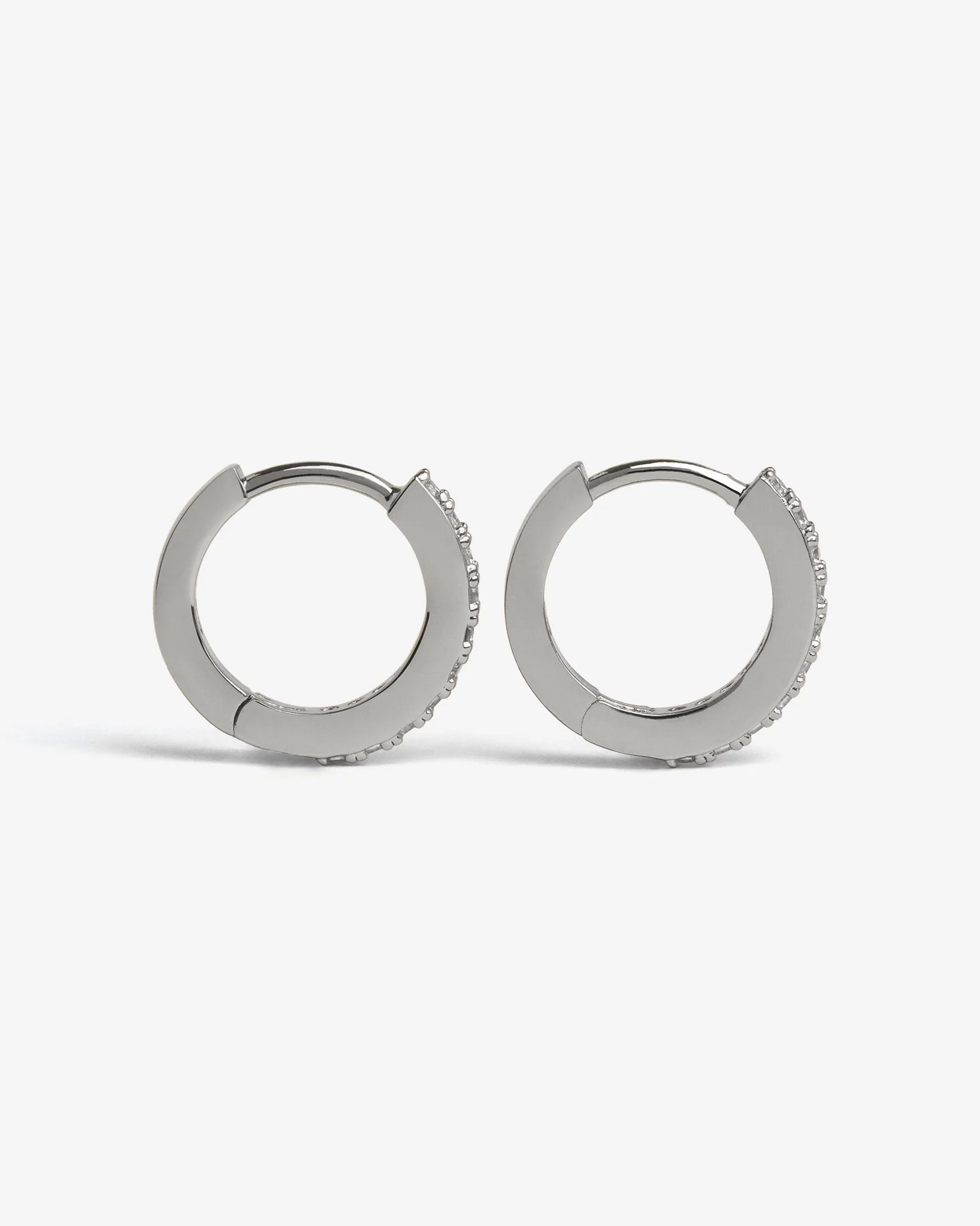 Classic Bejewelled Huggie Earrings - Image 10