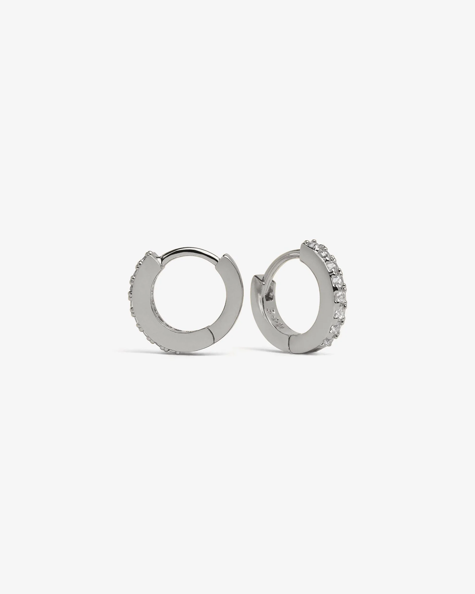 Classic Bejewelled Huggie Earrings - Image 11