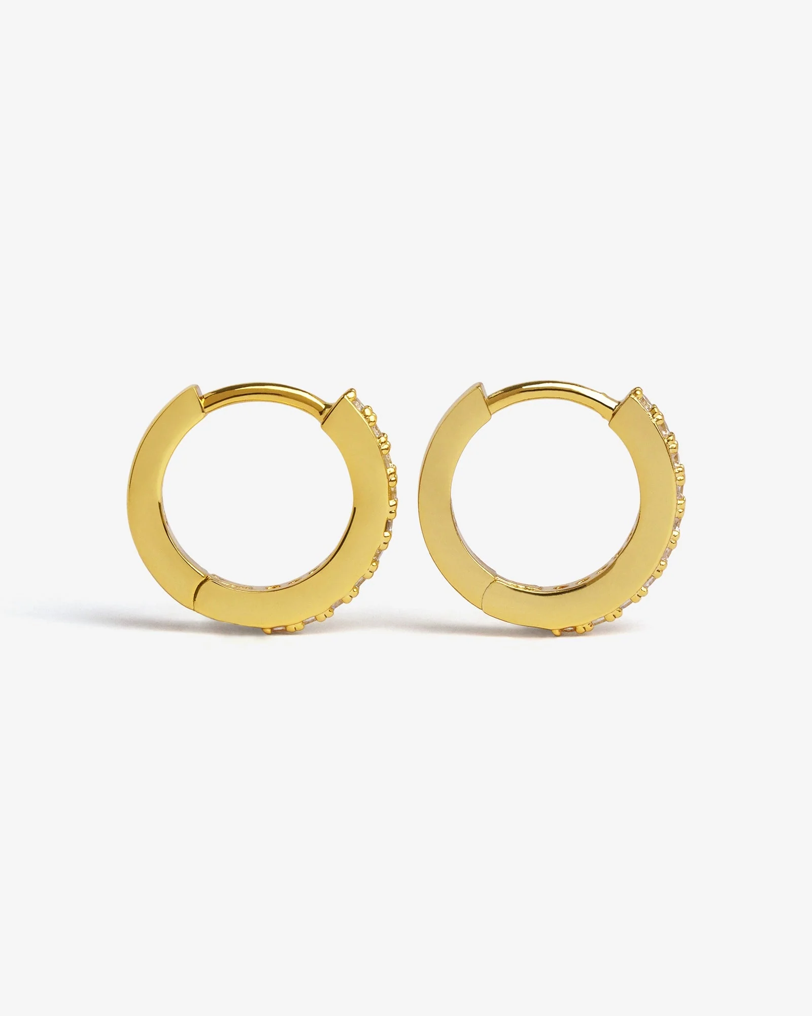 Classic Bejewelled Huggie Earrings - Image 13