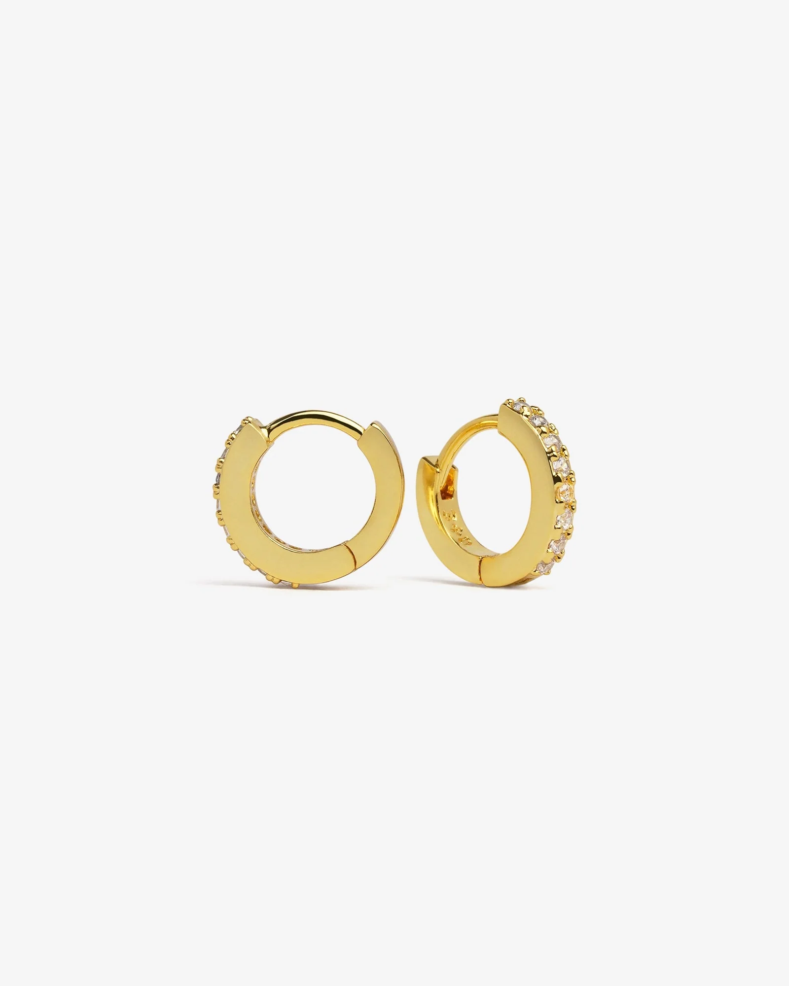 Classic Bejewelled Huggie Earrings - Image 14