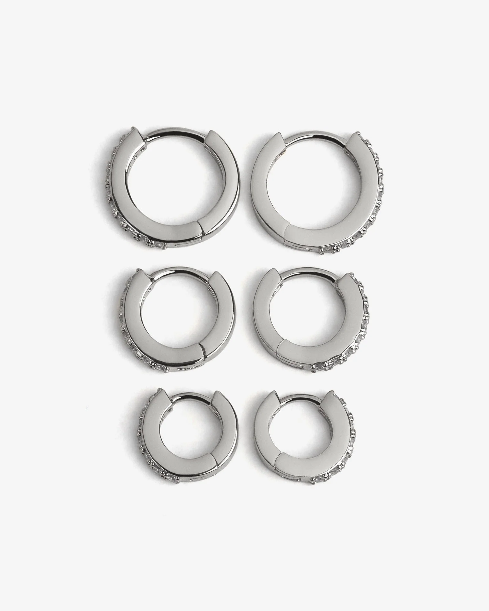 Classic Bejewelled Huggie Earrings - Image 3