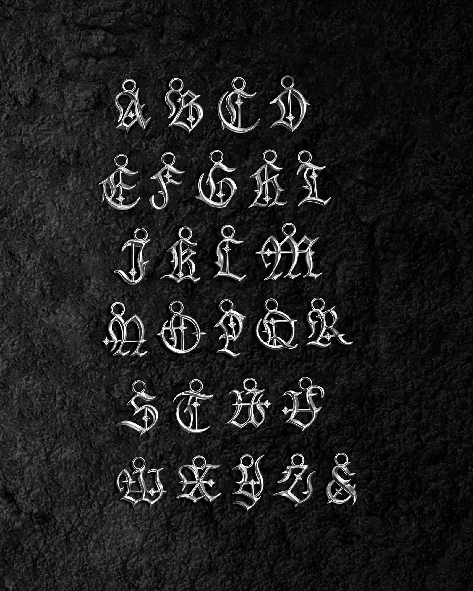 Mini Blackletter Charms - C - Image 3